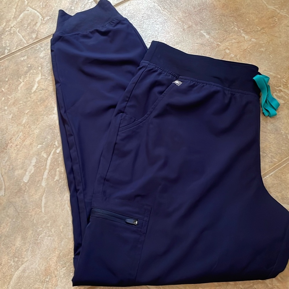 Figs Navy Blue Jogger Scrub Pants- Large